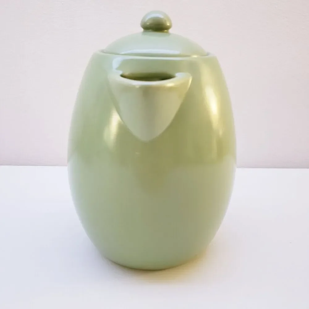 Starbucks Tea Coffee Pot Avocado Sage Green Stoneware 32 fl oz Cottage Y2K Boho